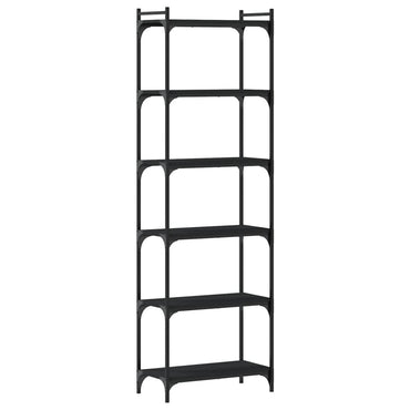 vidaXL Bücherregal 6 Böden Schwarz 60x30x188 cm Holzwerkstoff