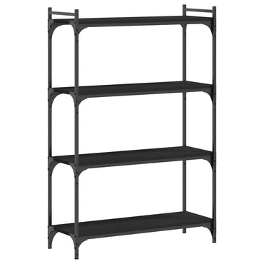 vidaXL Bücherregal 4 Böden Schwarz 80x30x120 cm Holzwerkstoff
