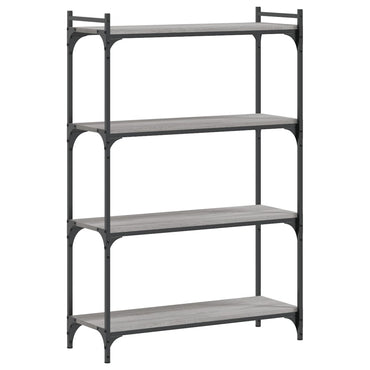 vidaXL Bücherregal 4 Böden Grau Sonoma 80x30x120 cm Holzwerkstoff