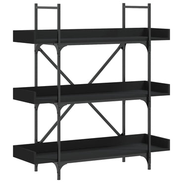vidaXL Bücherregal 3 Böden Schwarz 100x33x108,5 cm Holzwerkstoff