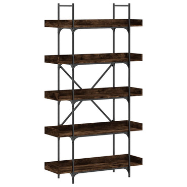 vidaXL Bücherregal 5 Böden Räuchereiche 100x33x180,5 cm Holzwerkstoff