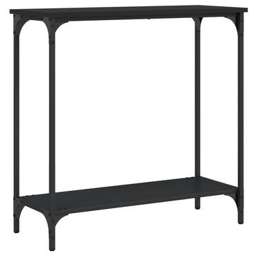 vidaXL Console noire 75x30,5x75 cm en bois d'ingénierie