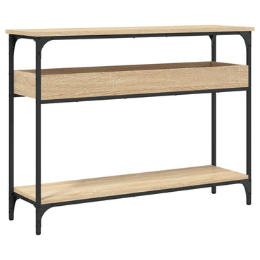 vidaXL Table console avec étagère chêne sonoma 100 x 29 x 75 cm Bois d'ingénierie