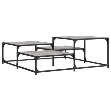 vidaXL Table basse gris Sonoma 107x107x40 cm, bois d'ingénierie