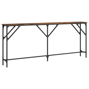vidaXL Table console chêne fumé 180x23x75 cm en bois d'ingénierie