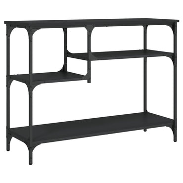 vidaXL Konsolentisch mit Ablagen Schwarz 100x35x75 cm
