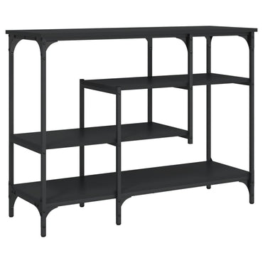 vidaXL Konsolentisch mit Ablagen Schwarz 100x35x75 cm