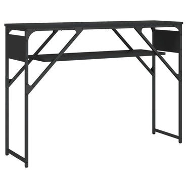 vidaXL Konsolentisch mit Ablage Schwarz 105x30x75cm Holzwerkstoff