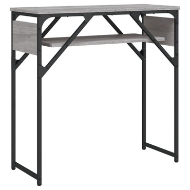 vidaXL Konsolentisch mit Ablage Grau Sonoma 75x30x75cm Holzwerkstoff