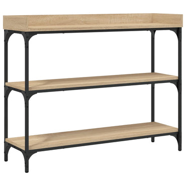vidaXL Konsolentisch mit Ablagen Sonoma-Eiche 100x30x80 cm
