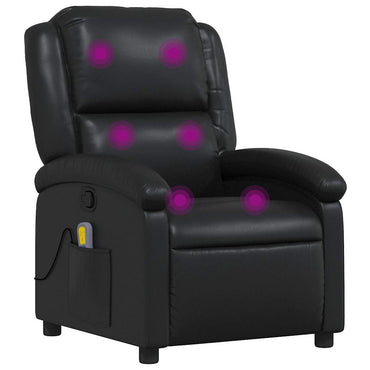 vidaXL Massagesessel Schwarz Kunstleder
