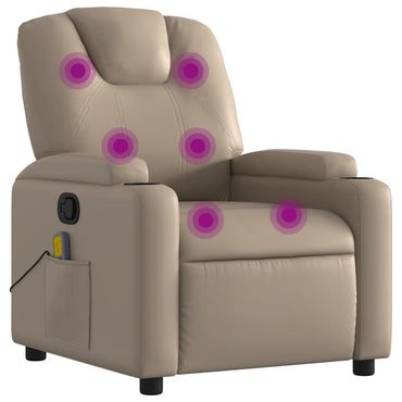 vidaXL Massagesessel Cappuccino-Braun Kunstleder