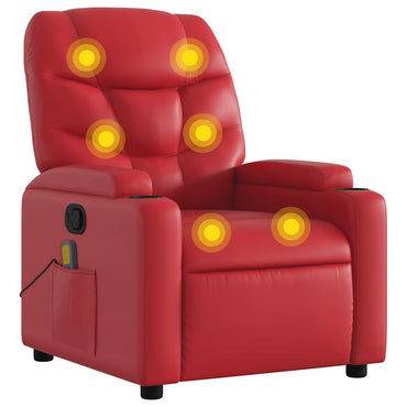 vidaXL Massagesessel Rot Kunstleder