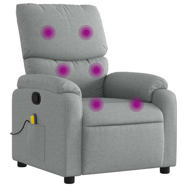 vidaXL Massagesessel Hellgrau Stoff