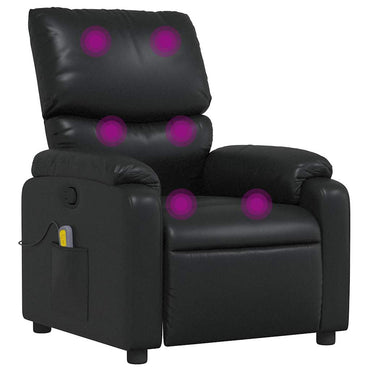 vidaXL Massagesessel Schwarz Kunstleder