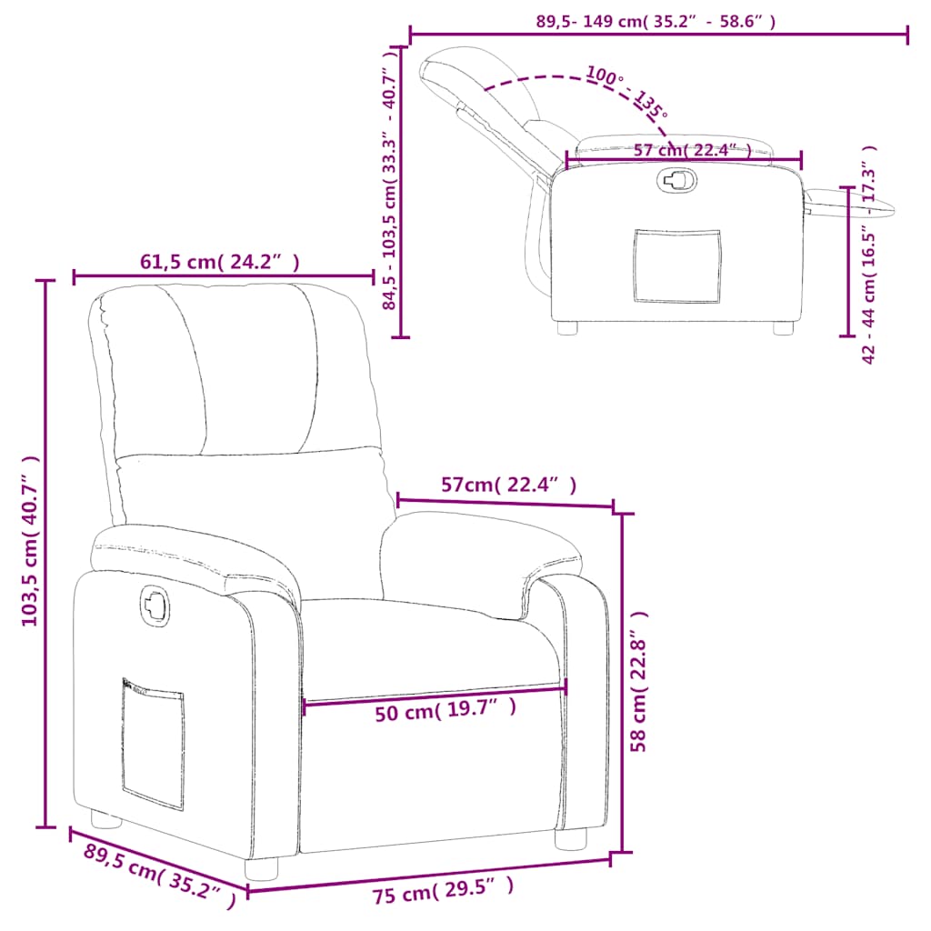 Relaxsessel Beige Mikrofasergewebe