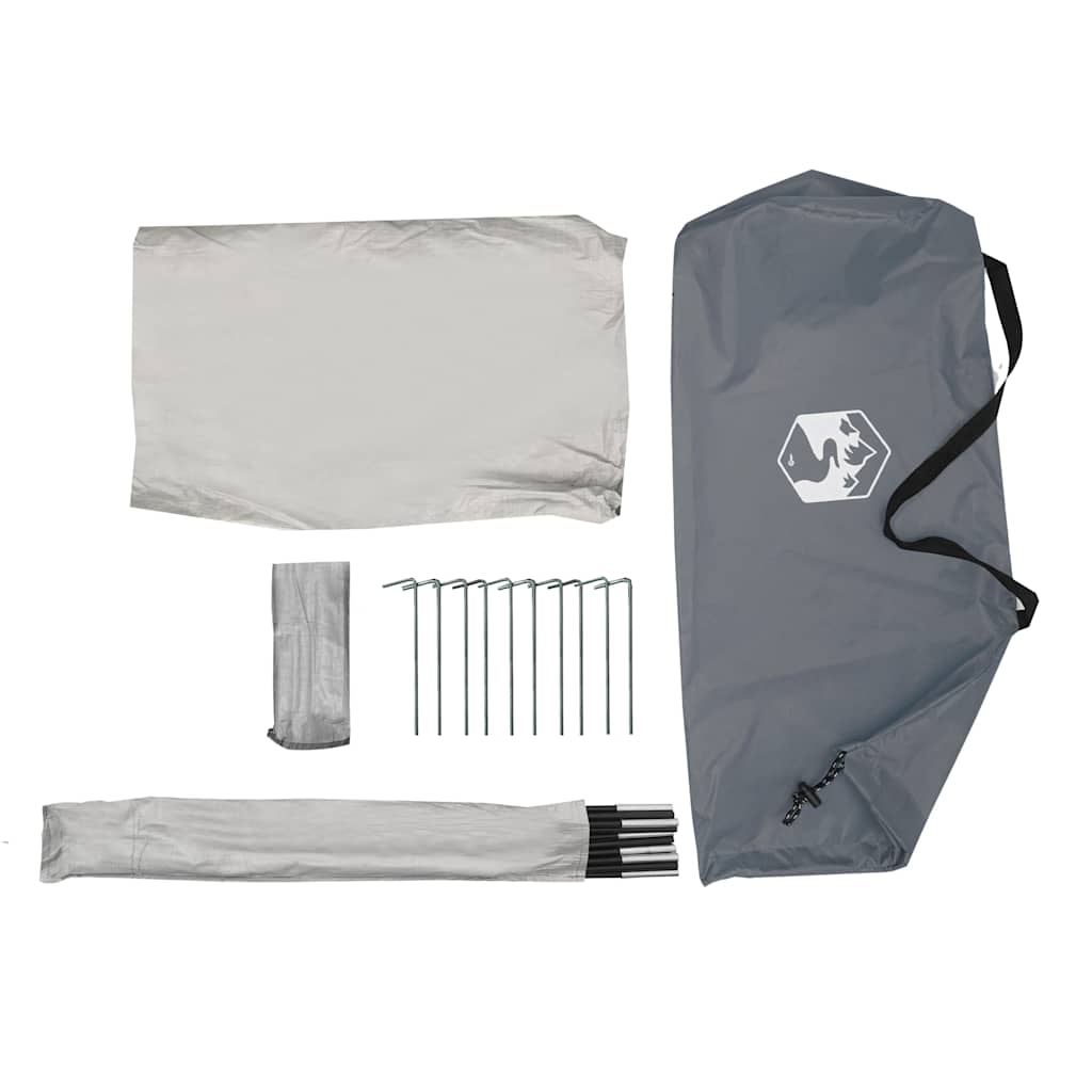 vidaXL Strandzelt Grau 268x223x125 cm 185T Polyester