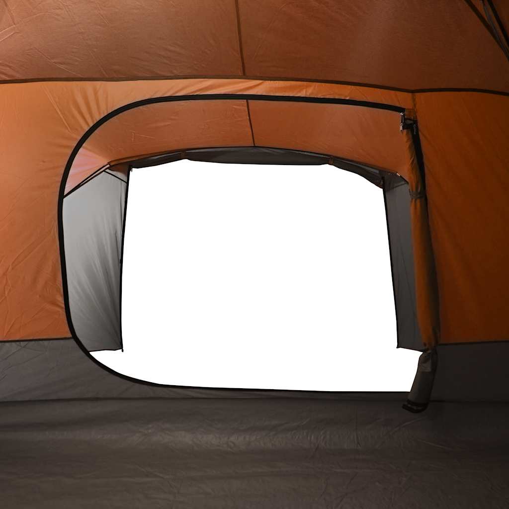 vidaXL Campingzelt mit Vorzelt 4 Personen Orange Wasserdicht