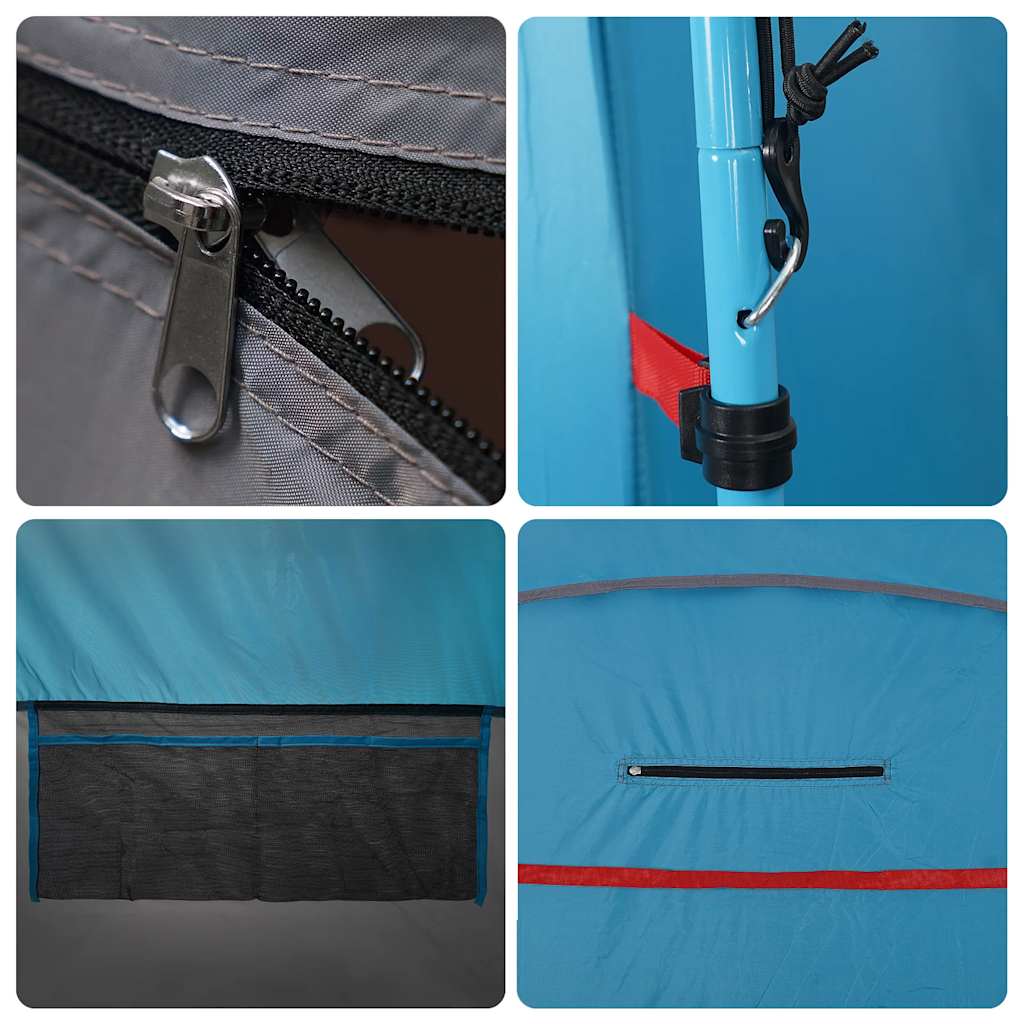 vidaXL WC-Zelt Blau Wasserdicht