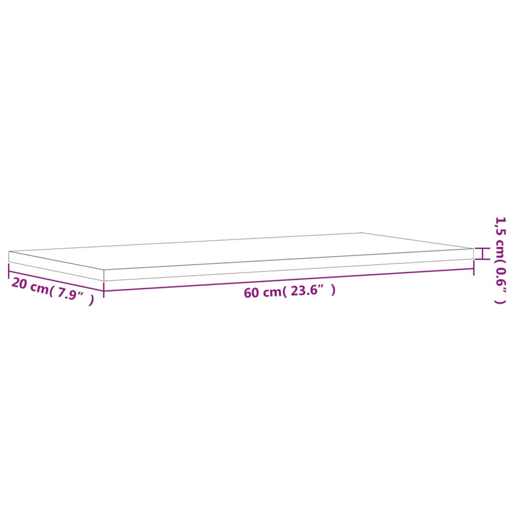 vidaXL Wandregale 4 Stk. Grau Sonoma 60x20x1,5 cm Holzwerkstoff
