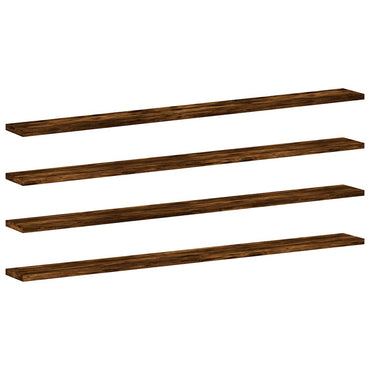 vidaXL Wandregale 4 Stk. Räuchereiche 100x10x1,5 cm Holzwerkstoff