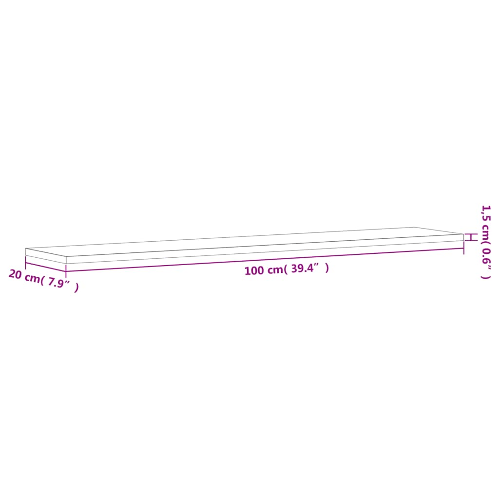 vidaXL Wandregale 4 Stk. Räuchereiche 100x20x1,5 cm Holzwerkstoff