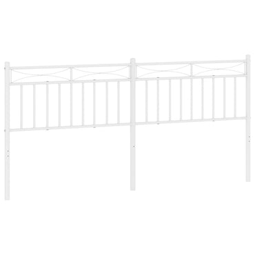 vidaXL Ersatz-Kopfteil Metall Weiß 200 cm