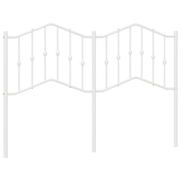 vidaXL Ersatz-Kopfteil Metall Weiß 135 cm