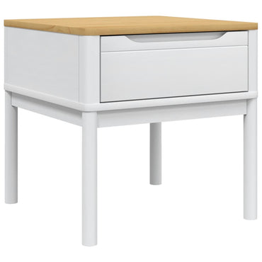 vidaXL Lampentisch FLORO Weiß 55x55x54 cm Massivholz Kiefer