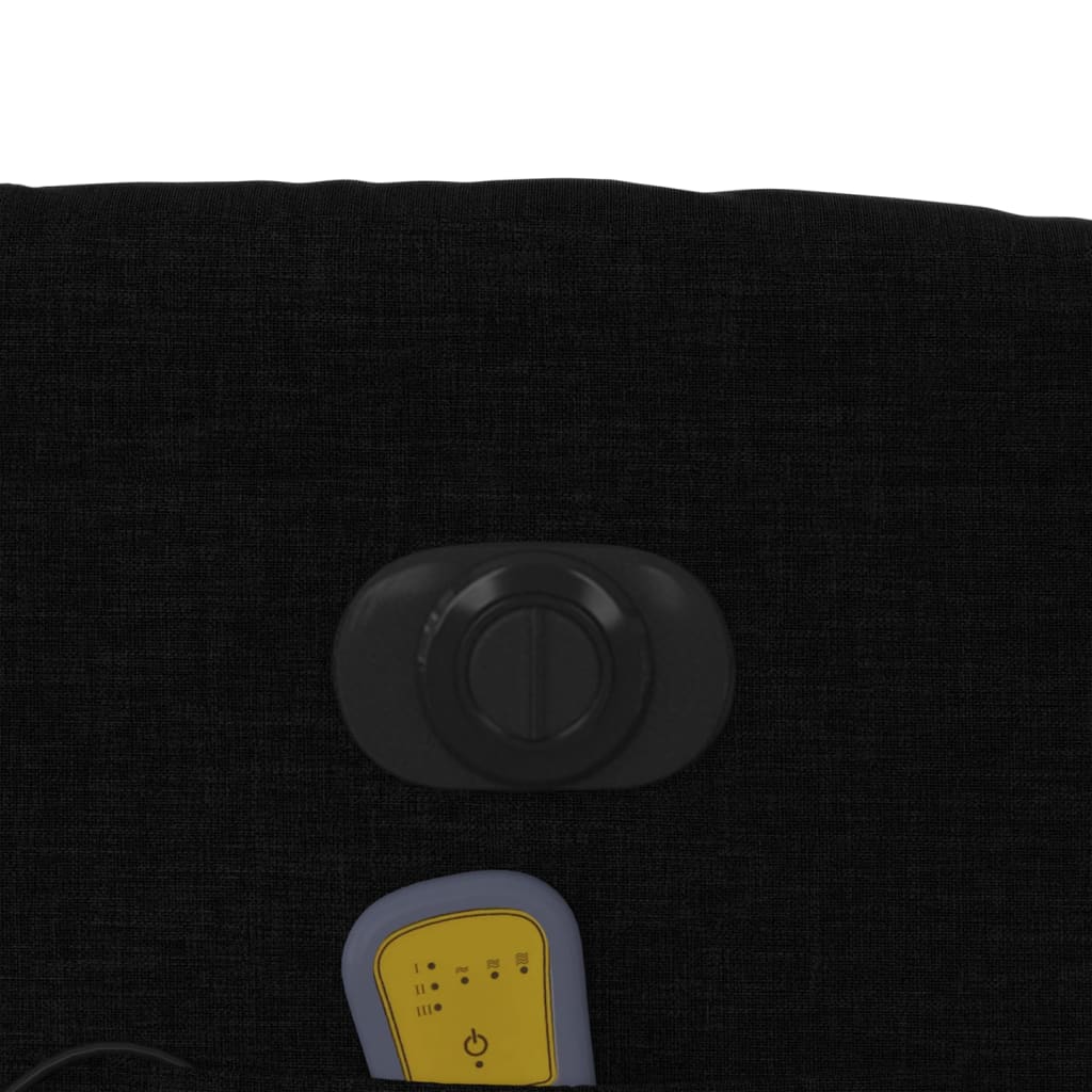 vidaXL Fauteuil de massage électrique Noir Tissu