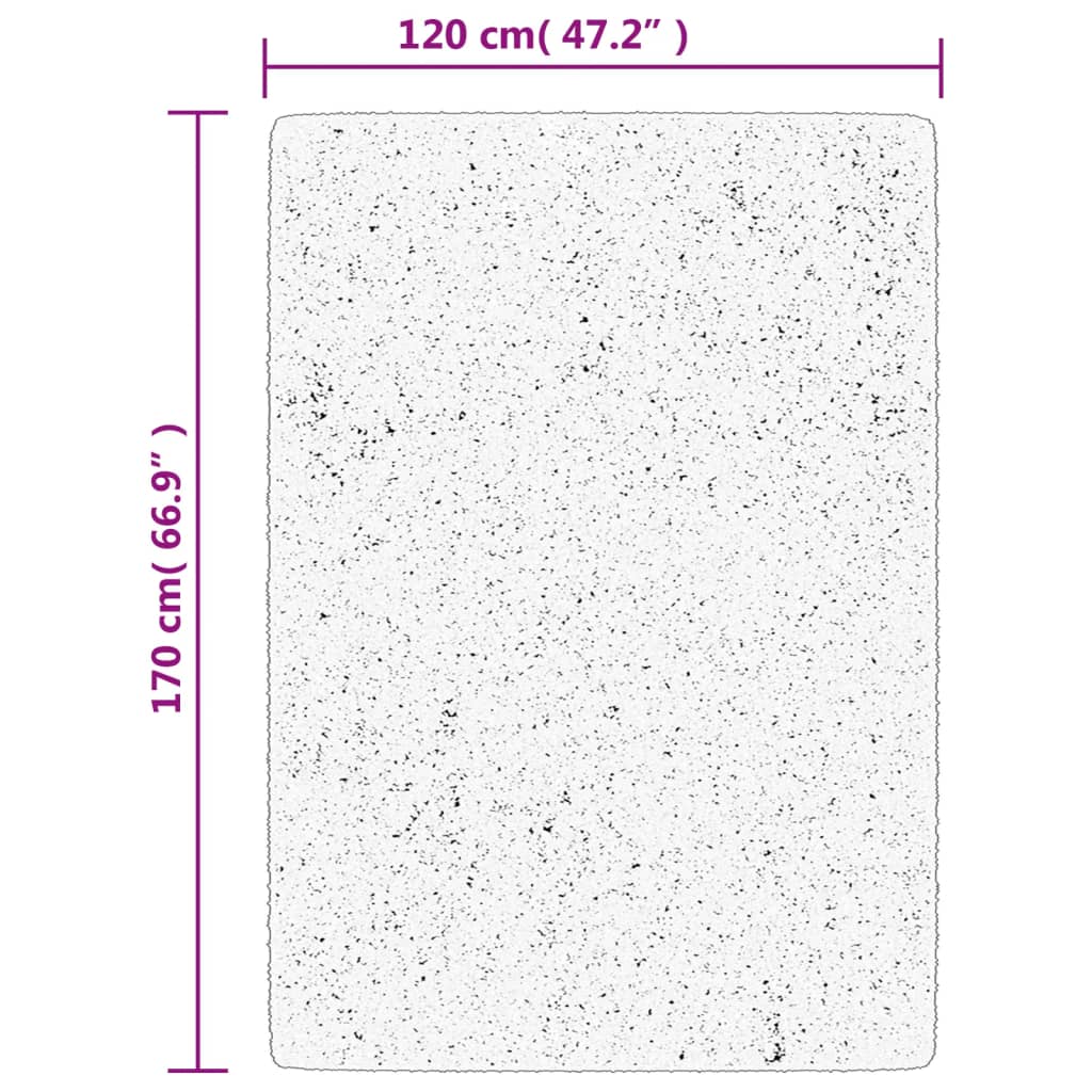 vidaXL Teppich HUARTE Kurzflor Weich und Waschbar Anthrazit 120x170 cm