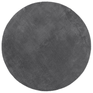 vidaXL Tapis HUARTE à poils courts, doux et lavable, anthracite Ø 160 cm