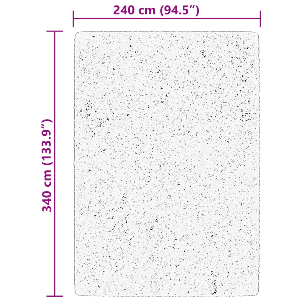 vidaXL Teppich HUARTE Kurzflor Weich und Waschbar Beige 240x340 cm