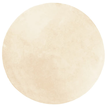 vidaXL Teppich HUARTE Kurzflor Weich und Waschbar Creme Ø 200 cm