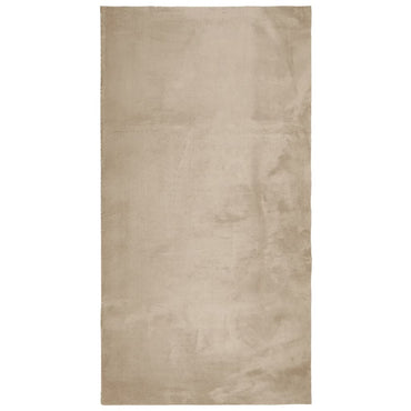 vidaXL Teppich HUARTE Kurzflor Weich und Waschbar Sandfarben 80x150 cm
