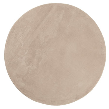 vidaXL Teppich HUARTE Kurzflor Weich und Waschbar Sandfarben Ø 80 cm
