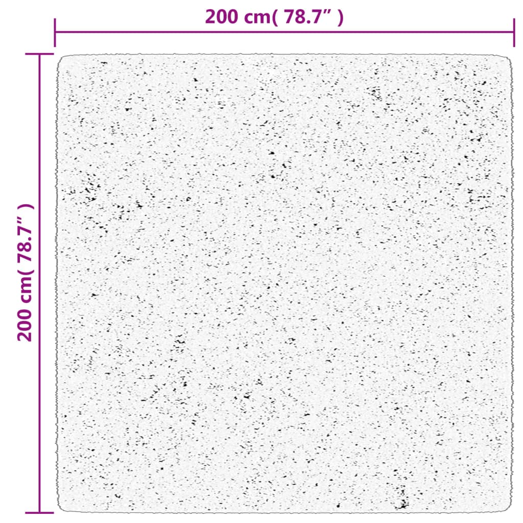 vidaXL Teppich HUARTE Kurzflor Weich und Waschbar Grau 200x200 cm