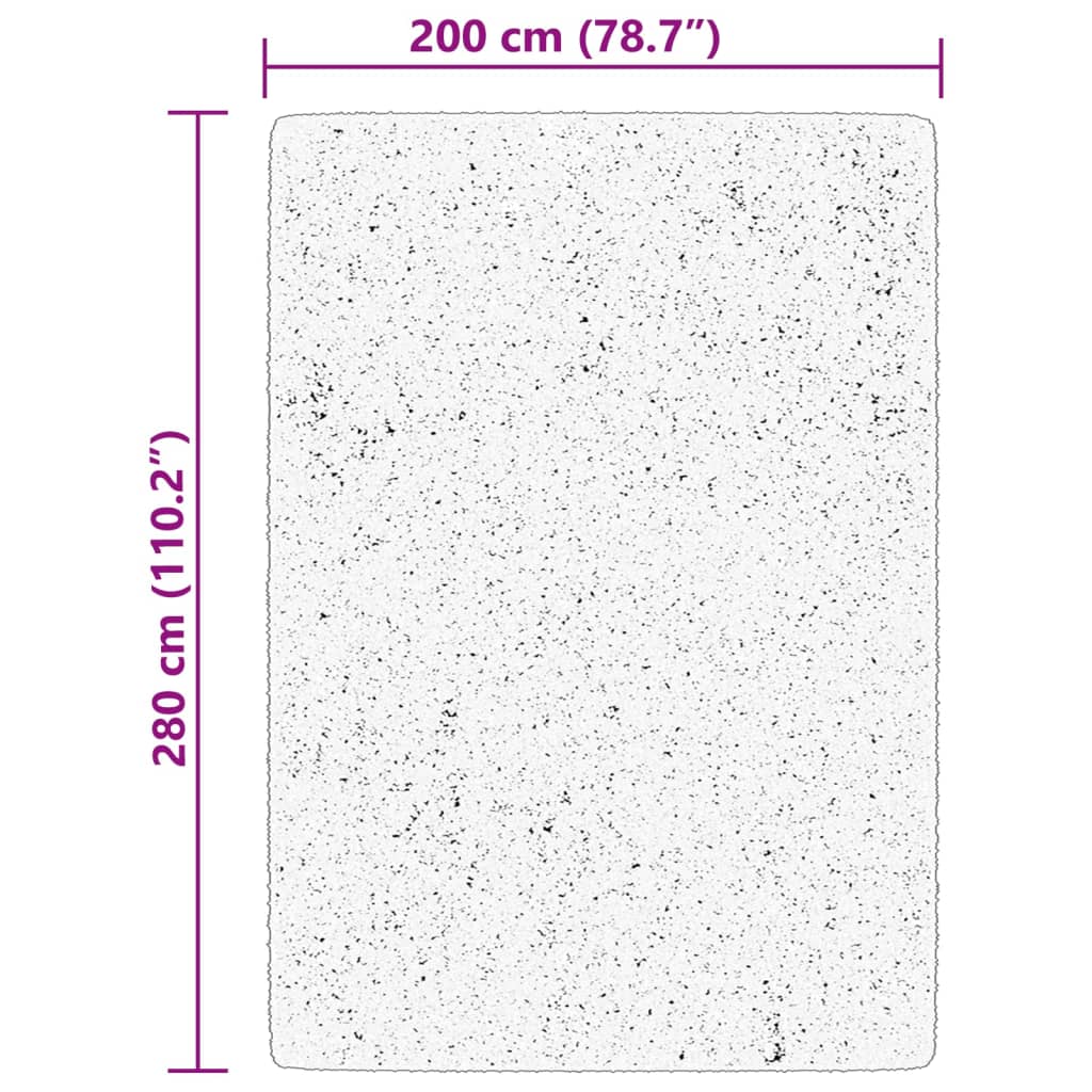 vidaXL Teppich HUARTE Kurzflor Weich und Waschbar Blau 200x280 cm