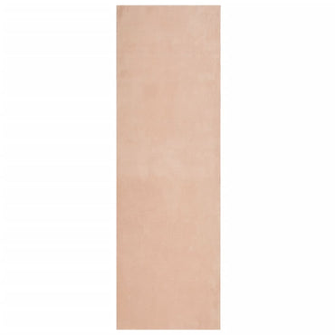 vidaXL Teppich HUARTE Kurzflor Weich und Waschbar Blassrosa 80x250 cm