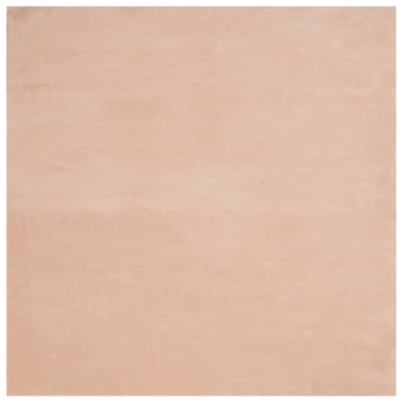 vidaXL Teppich HUARTE Kurzflor Weich und Waschbar Blassrosa 160x160 cm