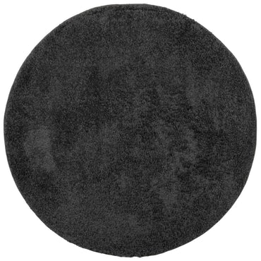 vidaXL Teppich Shaggy Hochflor Modern Anthrazit Ø 80 cm
