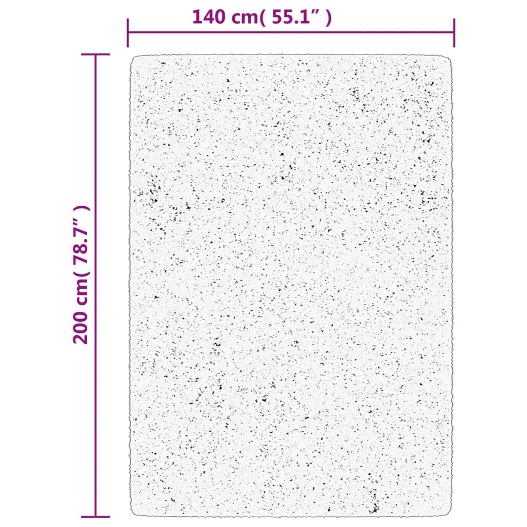 vidaXL Shaggy-Teppich PAMPLONA Hochflor Modern Grau 140x200 cm