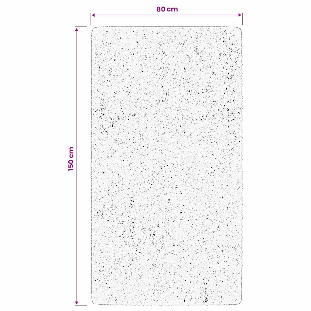 vidaXL Teppich Shaggy Hochflor Modern Grün 80x150 cm