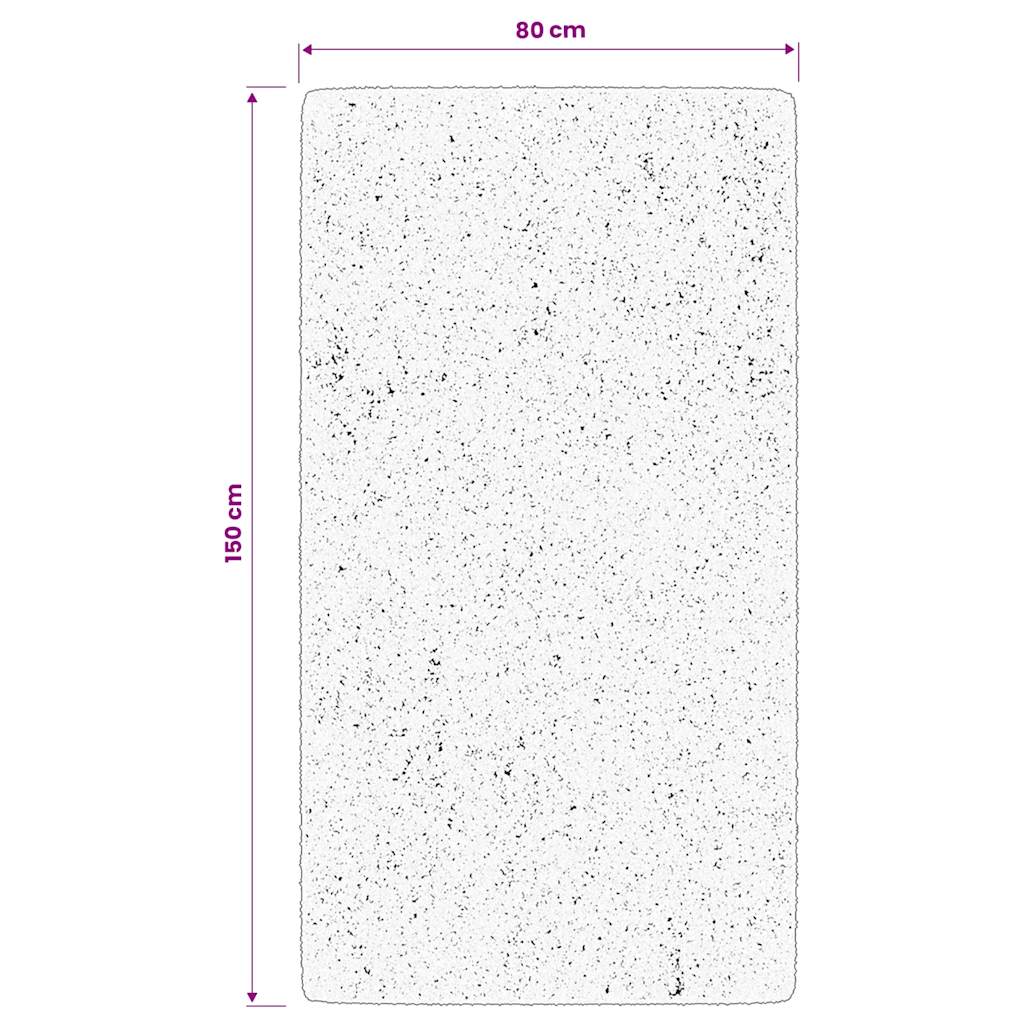 vidaXL Teppich Shaggy Hochflor Modern Blau 80x150 cm