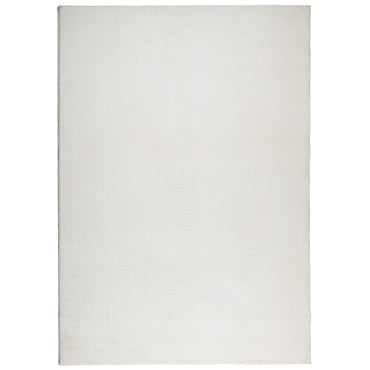 vidaXL Teppich IZA Kurzflor Skandinavischer Look Creme 140x200 cm