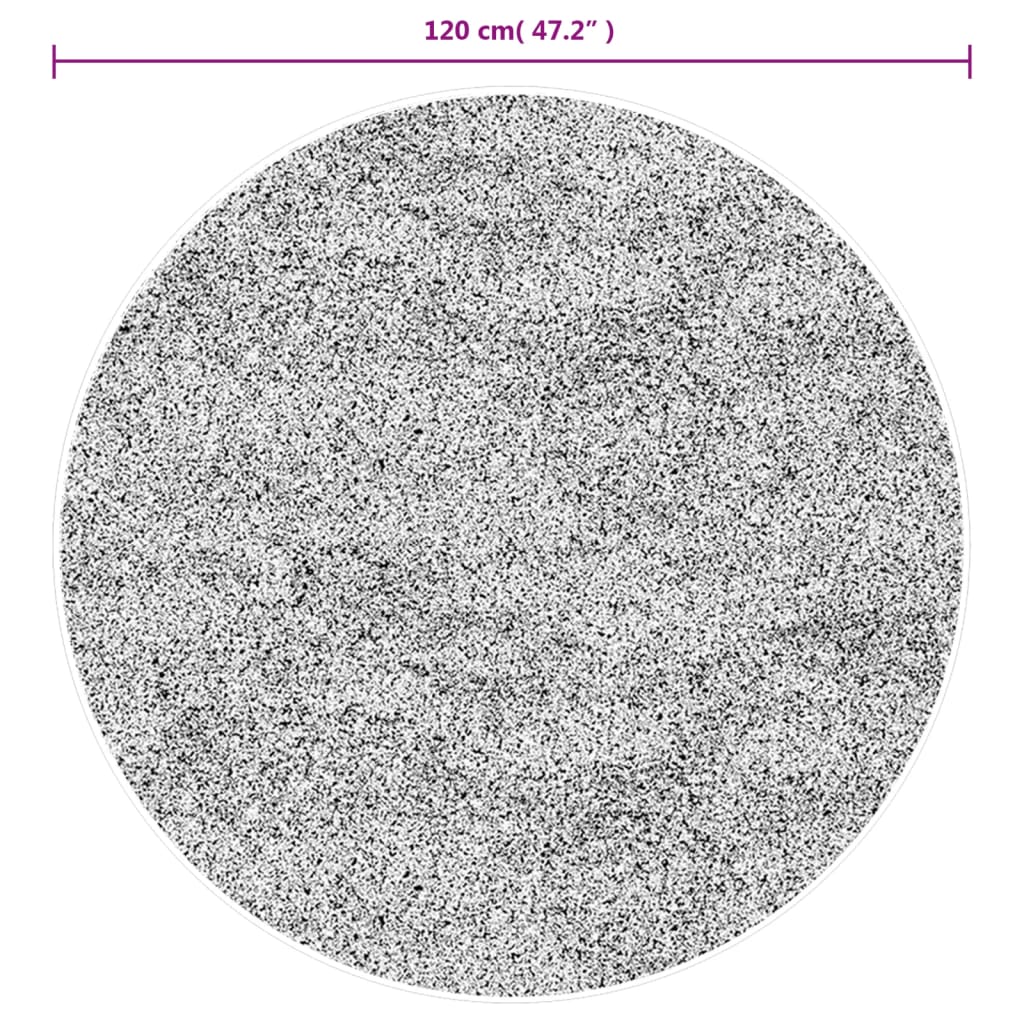 vidaXL Teppich IZA Kurzflor Skandinavischer Look Creme Ø 120 cm