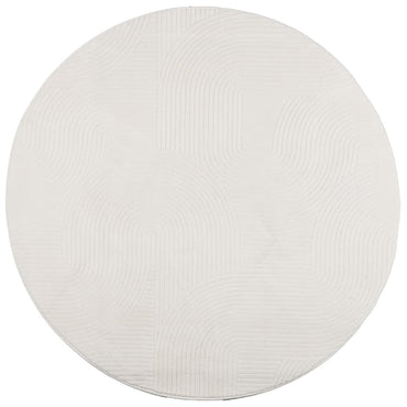 vidaXL Tapis IZA Poil court Style scandinave Crème Ø 200 cm