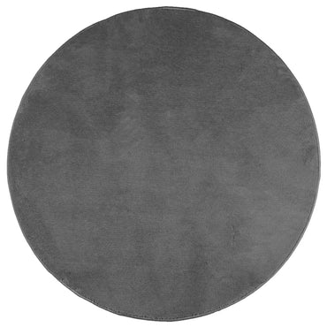 vidaXL Tapis OVIEDO Poils courts Anthracite Ø 120 cm