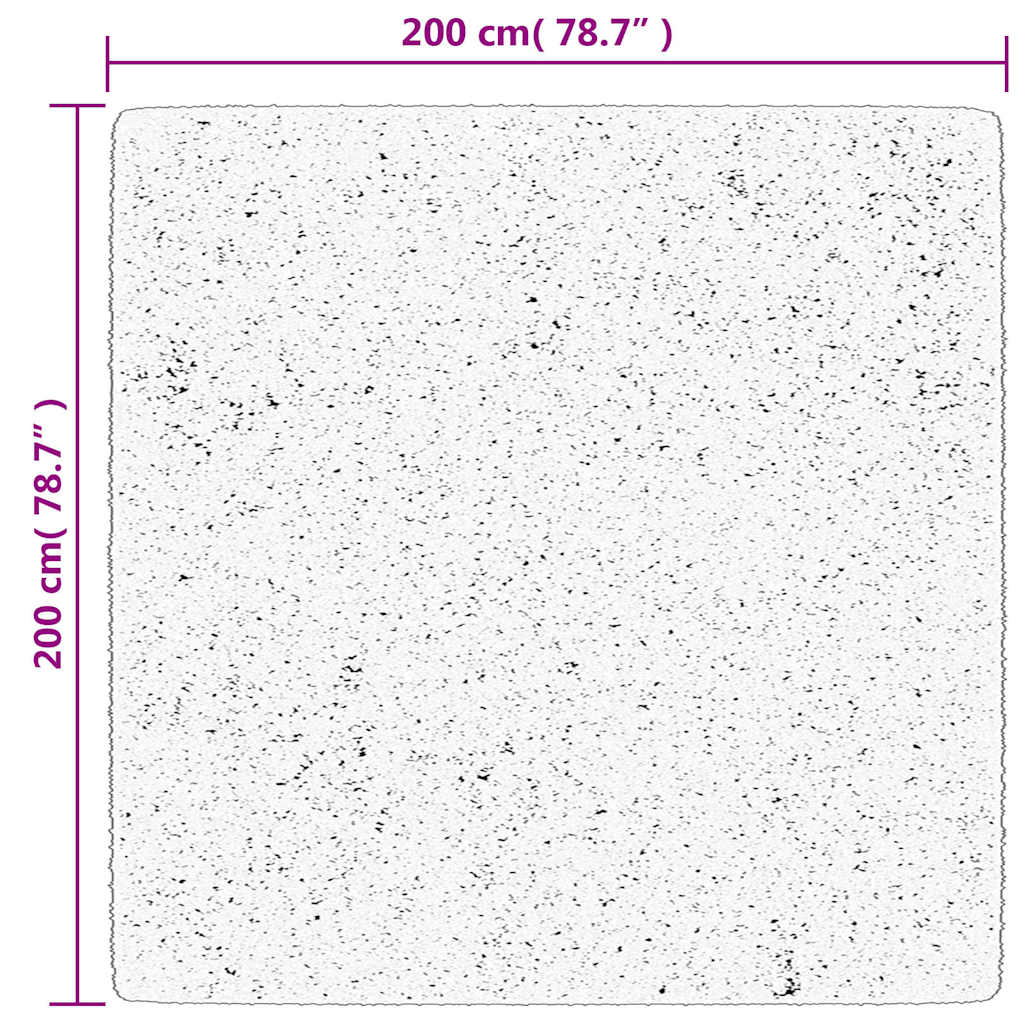 vidaXL Tapis OVIEDO Poil court Crème 200x200 cm