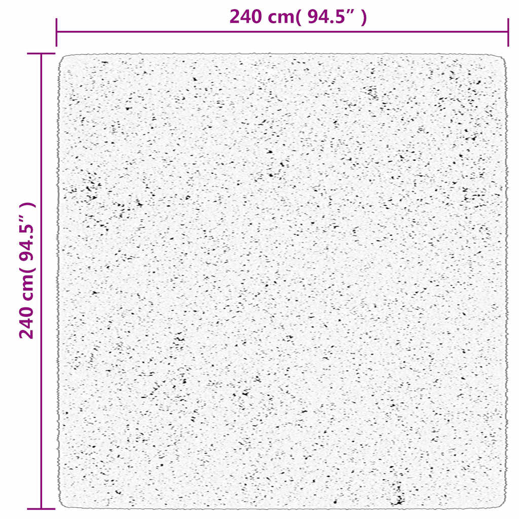 vidaXL Teppich OVIEDO Kurzflor Türkis 240x240 cm
